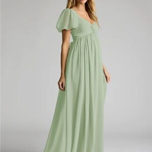 mint velvet green dress Mint Velvet Women's Layered Satin Midi Dress - Green main image 1